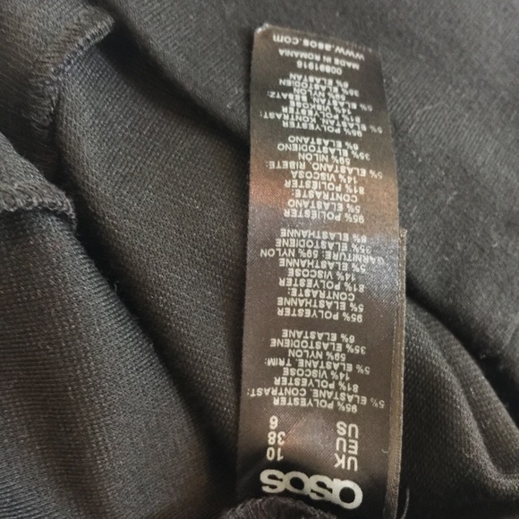 Asos Petite Color Block Sheath Dress Shoulder Pads Size 6 P Petite - Picture 8 of 8